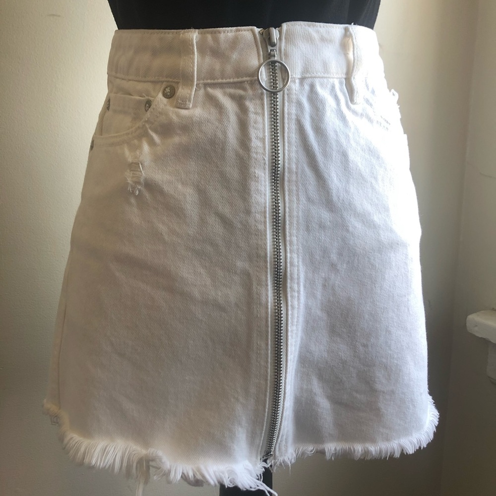 Free People white mini skirt
